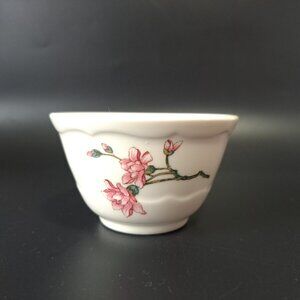 Syracuse China USA 1989 Restaurant Ware Ramekin Berry Custard Cup Floral Vintage